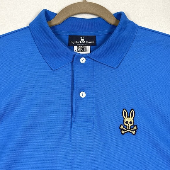 Psycho Bunny Polo Shirt Mens Medium 5 Classic Pique Short Sleeve Pima Cotton - Picture 3 of 14